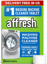 Affresh Washer Cleaner Tablets 6 Pack Odor Grime HE Front Top Load