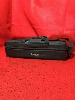 Mendini by Cecilio MFE-N Nickel Plated Flute Student Outfit Closed Hole Case