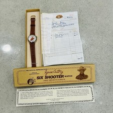VTG~Gene Autry Six Shooter Watch~NIB~Org. Box, Bill Of Sale, Cert of Auth. 1992
