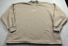 Fear of God Essentials Crewneck Sweatshirt Mens Large Tan Brown Relaxed