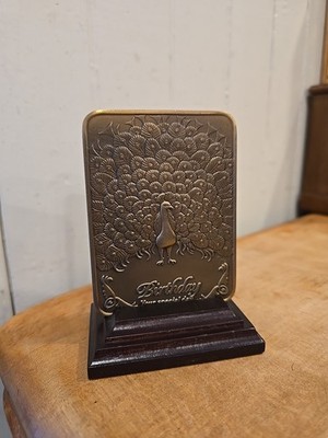 Gerald C Henry 1990 Solid Bronze 14oz Birthday Plaque Paperweight 01673 USA