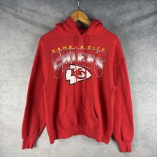 Vintage Kansas City Chiefs Hoodie Mens Large Red Pullover Made In USA 90s