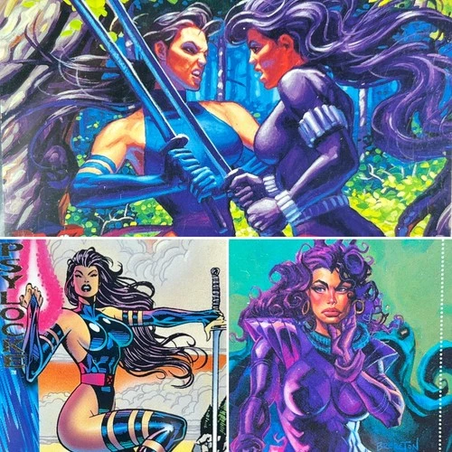 Psylocke vs Revanche Vintage 1995 Fleer Ultra Marvel X-Men Greatest Battles card