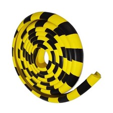 Wall Edge Corner Guards, 196.9in/5m Yellow Black Safety Bumpers, Self-Adhesiv...
