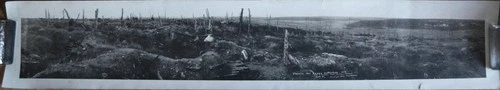 vintage panoramic photo CHEMIN DES DAMES BATTLEFIELD France WW1 panorama