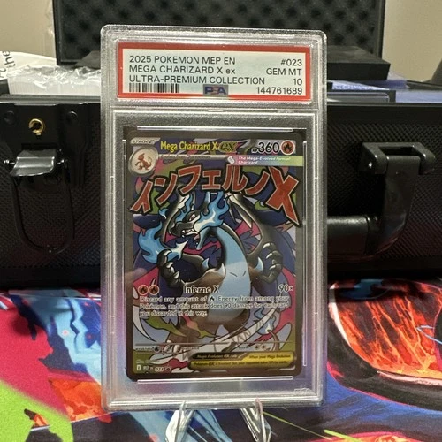 2025 Pokémon MEP Mega Charizard X Black Star Promo Ultra Premium PSA 10