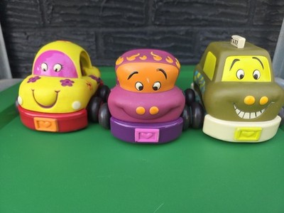Battat B You Pull-Back Soft Cars Chunky Baby Toddler Teach Toys - Lot of 3