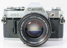 Canon AE-1 35mm SLR Film Camera Kit w/ FD 50mm f/1.4 S.S.C. Lens Tested Working