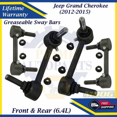 MOOG OEM Front & Rear Sway Bars For 2012-2015 Jeep Grand Cherokee Lifetime Warr