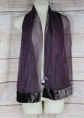 Gerry Weber Womens Chiffon Scarf Plum Purple Black