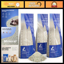 Bentonite Cat Litter - Clumping, Dust-Free, Odor Control, Unscented, 3x15 lb Box
