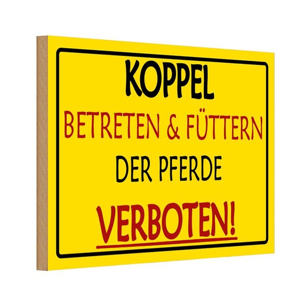 Holzschild 12X18 Cm Koppel Betreten Verboten Warnschild Hinweisschild Deko Gesch-image