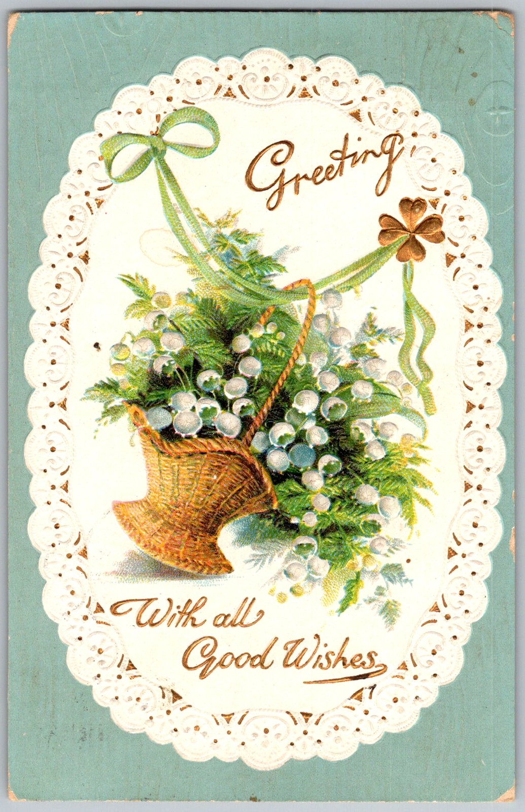 Antique Postcard Lily Of The Valley 1910s