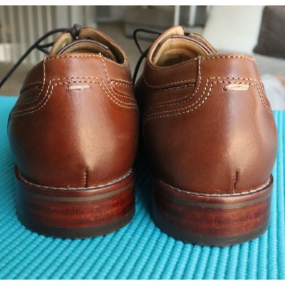 Johnston & Murphy Brown Leather Dark Burnished Toe Oxford  display picture 2