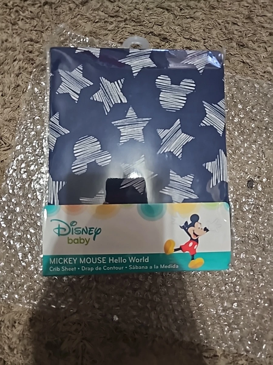 Mickey mouse hello world crib sale bedding