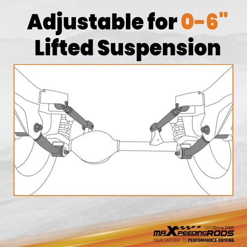 Front & Rear Full Set Adjustable Control Arms For 2007-2018 Jeep Wrangler JK 4WD - Picture 9 of 12