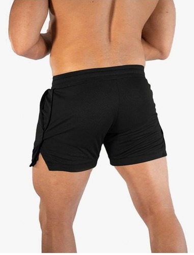 Black EVERWORTH Men's GYM Workout PANTS SHORTS US Size S 28-32 Waist - Picture 3 of 4