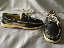 Sperry Top-Sider Angelfish Boat Shoes Navy/Multi Womens 9M EXC Preppy Slip Ons