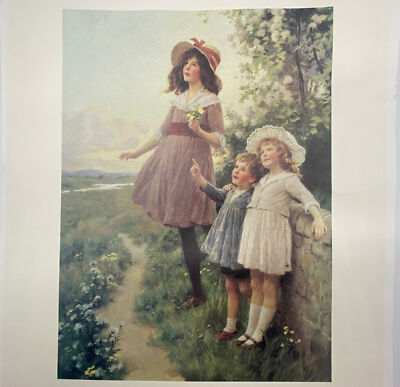 Vintage Listening To The Lark Art Print Percy Tarrant 20 x 16