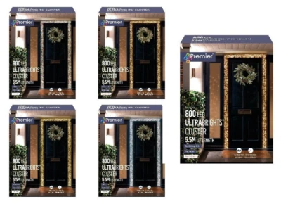 Christmas Decorations Door Garland 800 LED Lights Premier Various Option Outdoor