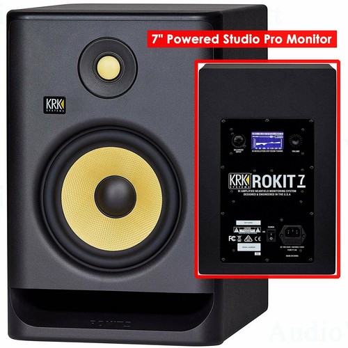 KRK RP7 Rokit G4 Professional Bi-Amp 7" Powered Studio Monitor, Black (RP7G4)
