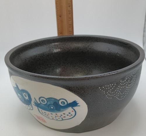 Daiso Japan Ceramic Pufferfish Bowl Black Stoneware Glaze - Picture 7 of 7