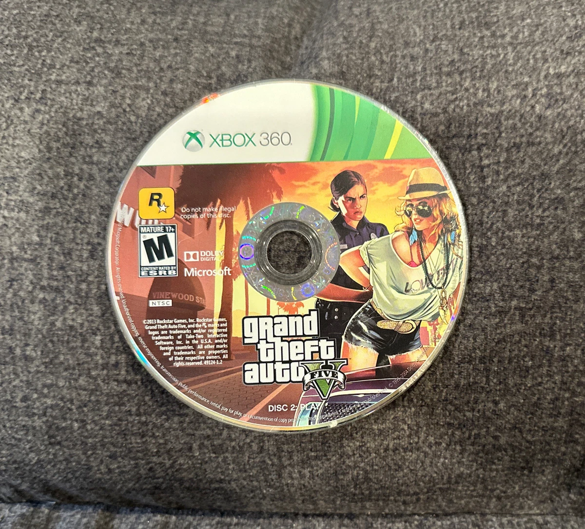 Grand Theft Auto V GTA 5 Microsoft Xbox 360 ~ Works Great! ~ Fast Shipping!