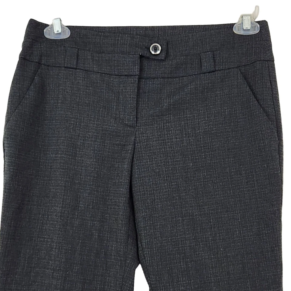 XOXO Pants Women's 7/8 Mid Rise Tapered Leg Dress Trousers Pockets Gray - Image 3 of 4