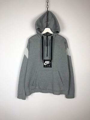 Nike Air Hoodie Center Logo Streetwear Drill Gray size M