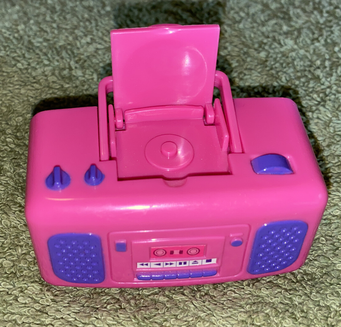 1998 Vintage Barbie Purple & Pink Boombox Radio Accessories eBay