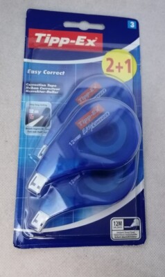 P056 - Tipp Ex Easy Correct - 2+1 Korrekturroller - 3 Stk 12mx4,2mm - NEU 