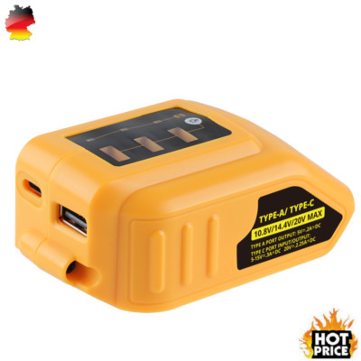 DCB094K Dual USB Port Akku Ladegerät Für Dewalt 14,4/18V XR Lithium Batterien