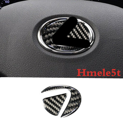 Real Carbon Fiber Steering Wheel LOGO Decor Frame For LEXUS IS250/300