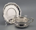 Luxury Tea Glass Teacup 1 of 12 Jakob Grimminger Sterling Silver Chippendale (103)