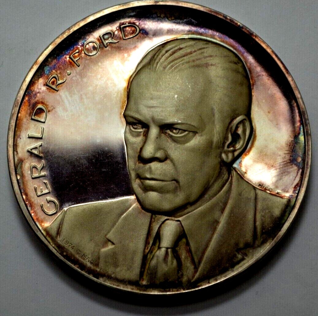 OLD COIN MEDALS ／FORD／OIL ／US VINTAGE GERALD R. FORD 38th President of The USA Medallic Art Co 999