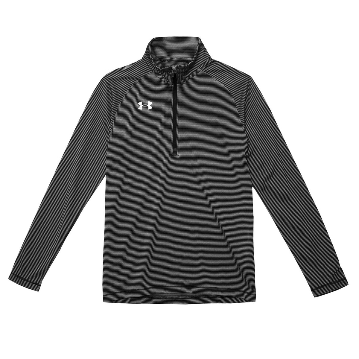 Under Armour Girls' UA HeatGear Stripe Knit 1/4 Zip Long Sleeve