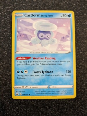 Castform (Snowy Form) 034/198- Chilling Reign- Common- NM/M