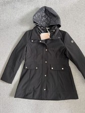 Jessica Simpson Black Water-resistant Hooded Soft Shell Raincoat Size Xl Bnwt