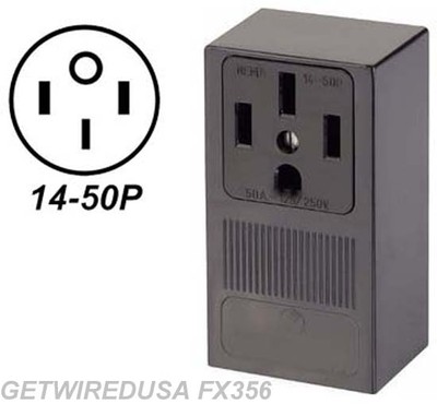 Range Stove Oven Wall Outlet Female 14 50r 4 Prong Plug In Box 2 Receptacle Ebay