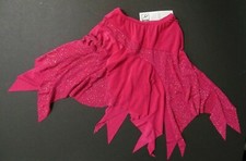 Ladies Small Ballroom Practice skirt Samba Salsa Rasberry trunks attached slinky