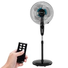 Costway 16'' Adjustable Oscillating Pedestal Fan Dual Blades LED Screen Black
