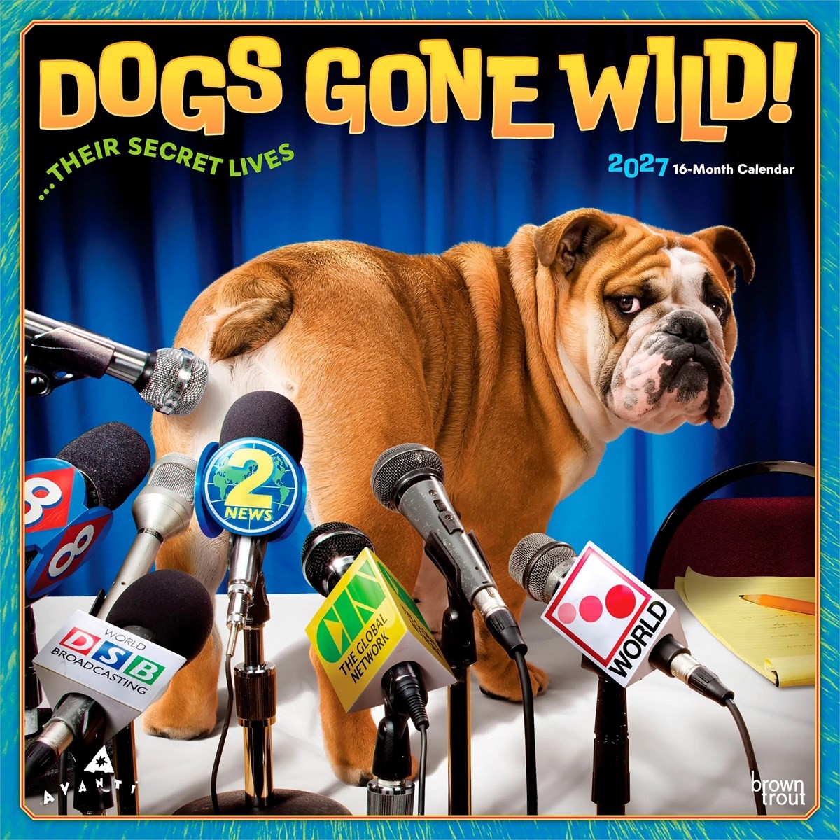 Avanti Dogs Gone Wild Official 2027 12 X 24 Inch (Hanging) Monthly Square Wall Calendar Plastic-Free - Image 3