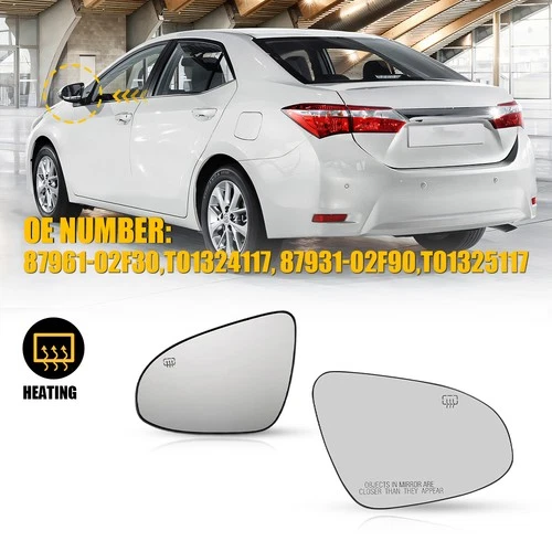 For Toyota Corolla 2014-2019 Heated Exterior Mirror Glass Set Left & Right