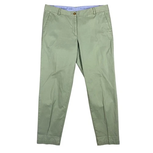 Talbots Weekend Chino Pants Women's Size 12 Sage Green Cotton Stretch Casual