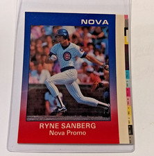 1988-89 1989 RYNE SANDBERG STAR CO. NOVA PROMO GLOSSY  W/COLOR BAR PROOF