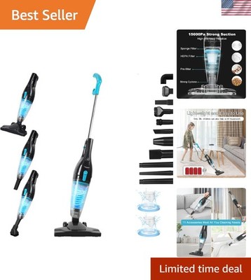 Portable Corded Vacuum with HEPA Filtration - Handheld & Family-Friendly Design