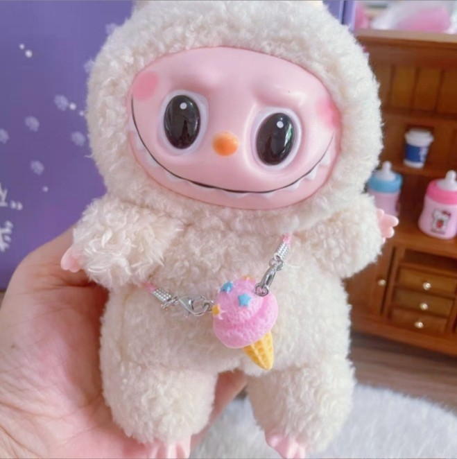 (No Toys) For POP MART LABUBU The Monsters Plush Doll Clothes Ice cream  pendant