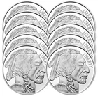Lot of 10 - 1 Troy oz Sunshine Mint Buffalo .999 Silver Round Mint Mark SI