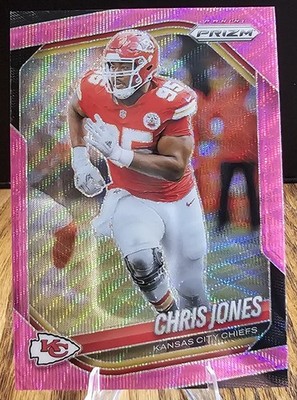 2025 Prizm Chris Jones Pink Wave 113 Kansas City Chiefs
