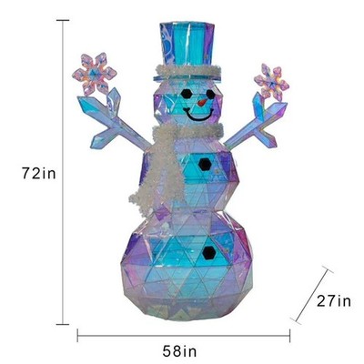 Member's Mark 570 LED Pre-Lit Prismatic Snowman Iridescent Finish